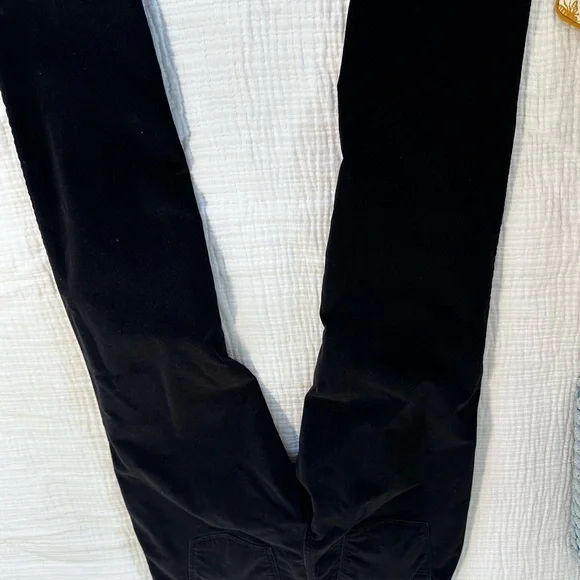 Talbots 10 petite velveteen straight leg five pocket pants. Black - Picture 4 of 6